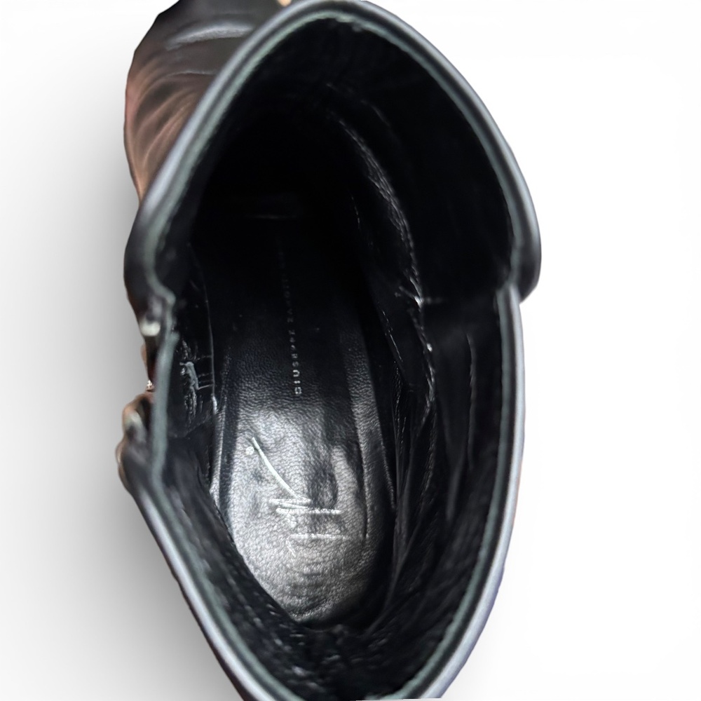 GIUSEPPE ZANOTTI Daddy 40 black leather ankle boots size 39 - Picture 14 of 16